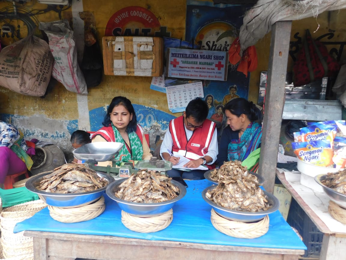 Fremented Fish Shop at Manipur supported under Livelihood Project of IRCS